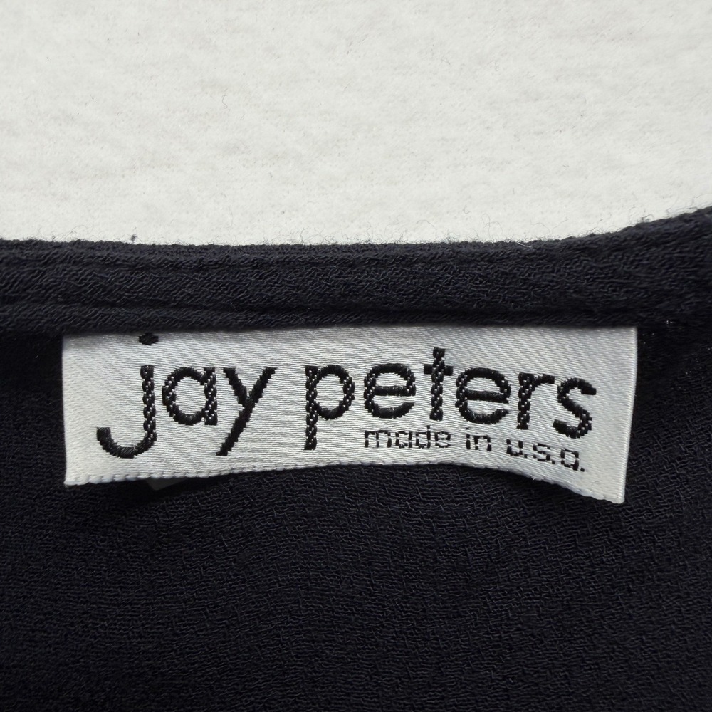 Jay Peters Button Front Sleeveless Blouse Women L Black - Picture 11 of 13